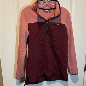 Pink and Burgundy Quilted Pullover